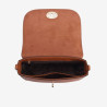 Mac Douglas - Petit sac rabat cuir Cancun Alba S Châtain