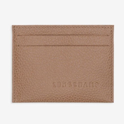 Longchamp - Porte-cartes plat Le Foulonne Biscuit