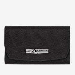 Longchamp – Portefeuille à rabat Le Roseau en cuir compact pour femme
