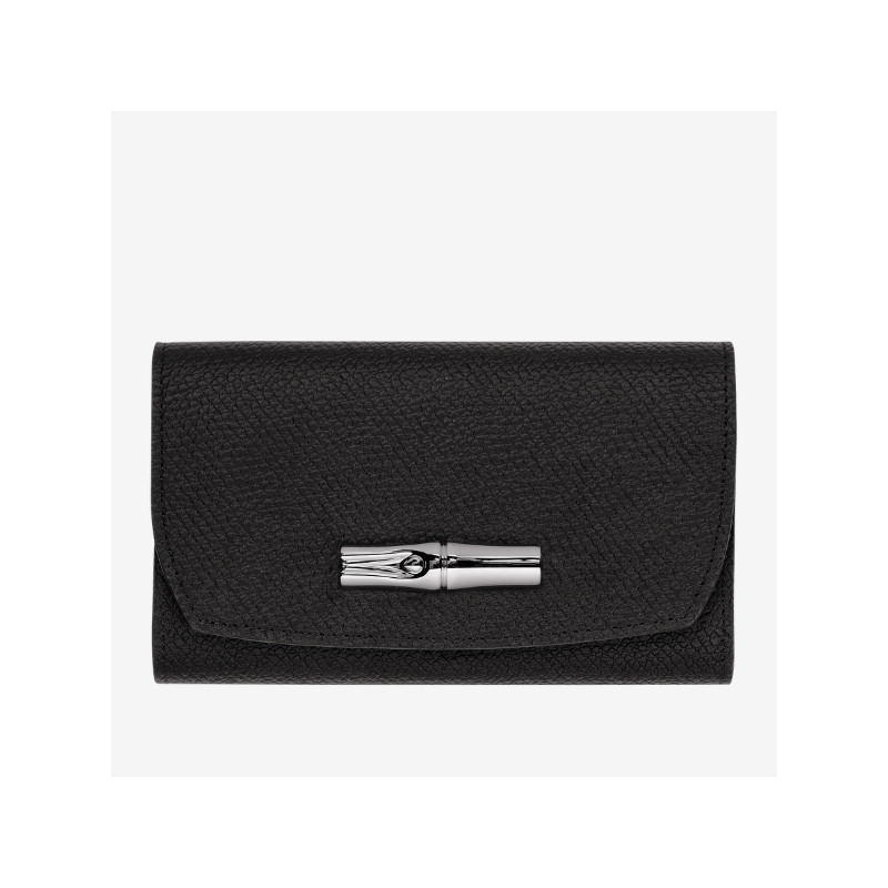 Longchamp – Portefeuille à rabat Le Roseau en cuir compact pour femme