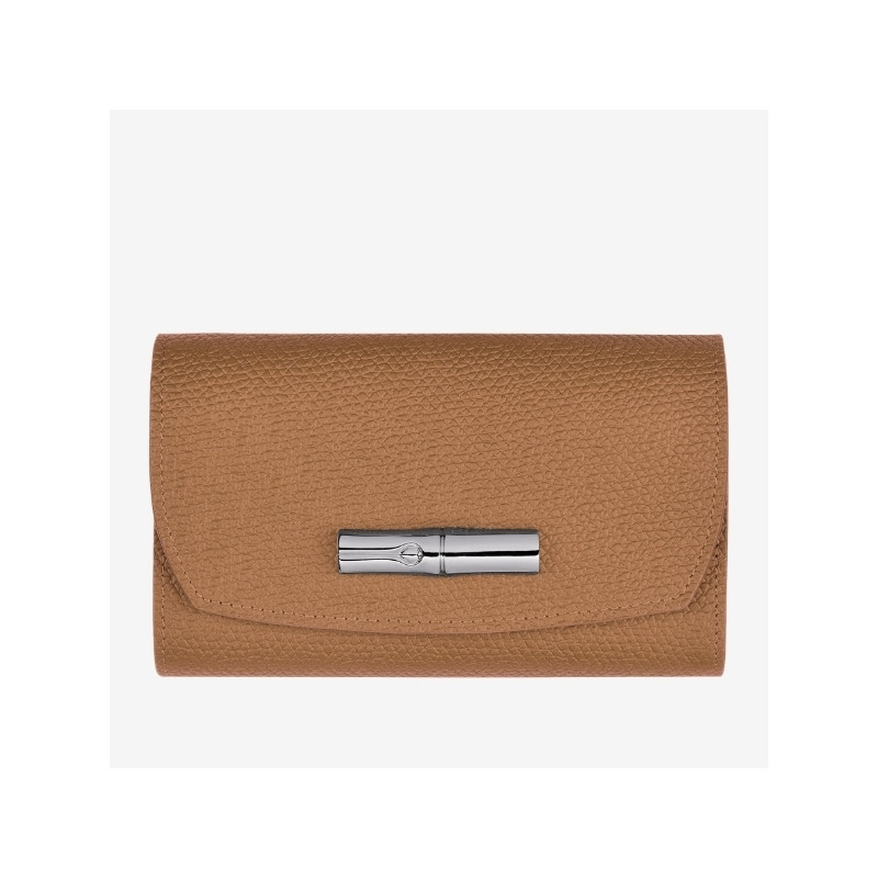 Longchamp – Portefeuille à rabat Le Roseau en cuir compact pour femme