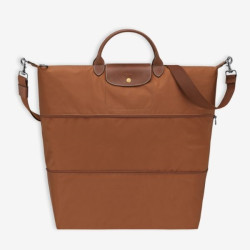 Longchamp - Sac de voyage extensible Cognac