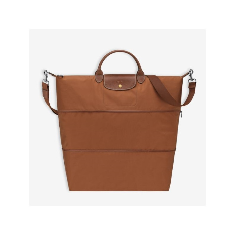Longchamp - Sac de voyage extensible Cognac