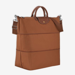 Longchamp - Sac de voyage extensible Cognac