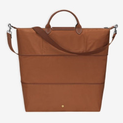 Longchamp - Sac de voyage extensible Cognac