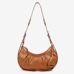 Lancaster - Sac demi lune froissé Retro et glam