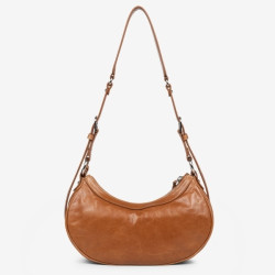 Lancaster - Sac demi lune froissé Retro et glam