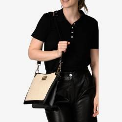 Petit sac porté épaule tresse noir Kentucky Fantasia XS - Mac Douglas