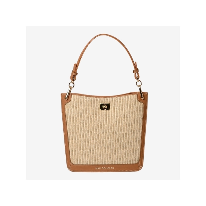 Petit sac porté épaule tresse beige Kentucky Fantasia XS - Mac Douglas