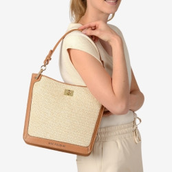 Petit sac porté épaule tresse beige Kentucky Fantasia XS - Mac Douglas