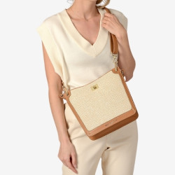 Petit sac porté épaule tresse beige Kentucky Fantasia XS - Mac Douglas