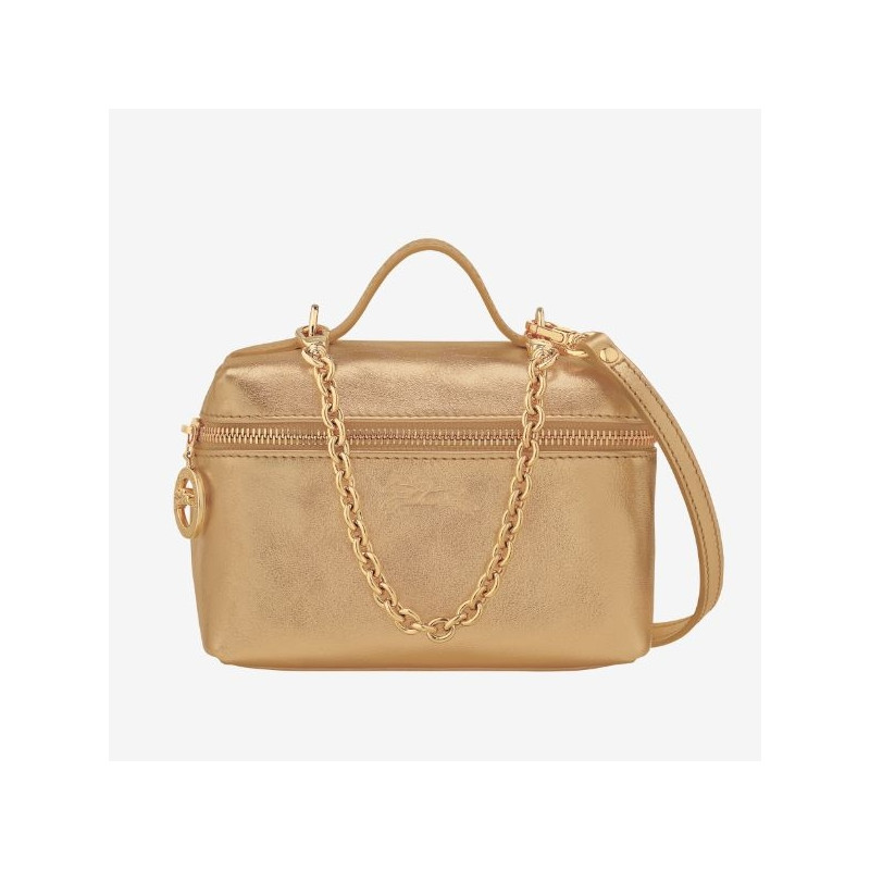 Longchamp - Sac bandoulière doré Pliage Xtra