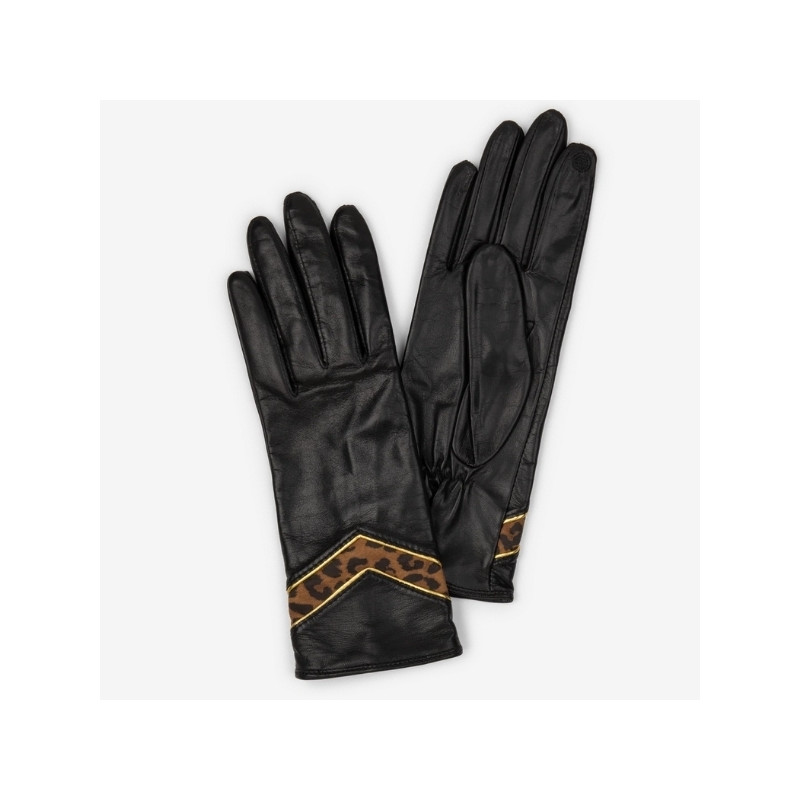 Lancaster - Gants cuir motif léopard taille 7.5