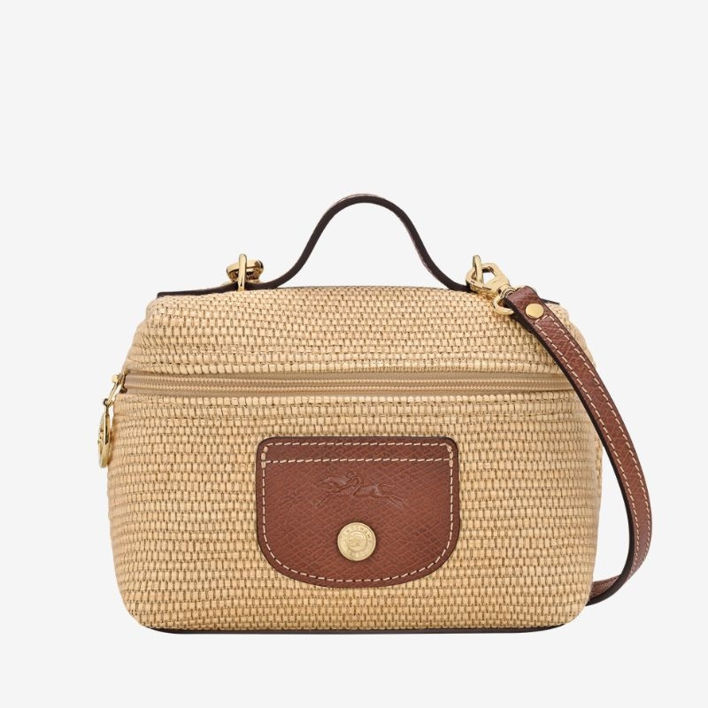 Longchamp - Sac bandoulière effet paille Le Pliage XS Collection