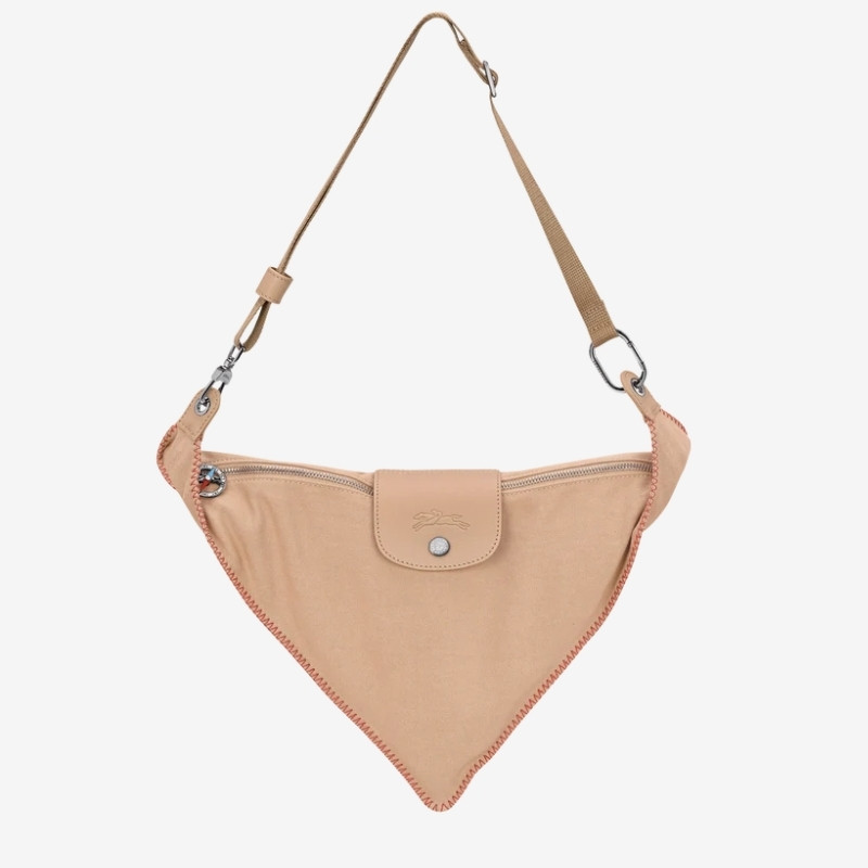 Longchamp – sac bandoulière Le Pliage S Collection en toile beige
