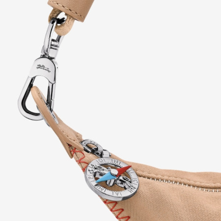 Longchamp – sac bandoulière Le Pliage S Collection en toile beige