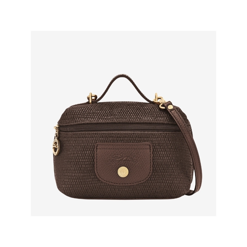 Longchamp - Sac bandoulière effet paille Le Pliage XS Collection