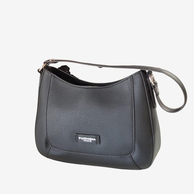 Fuchsia Paris – Sac épaule effet cuir grainé Bonaqua