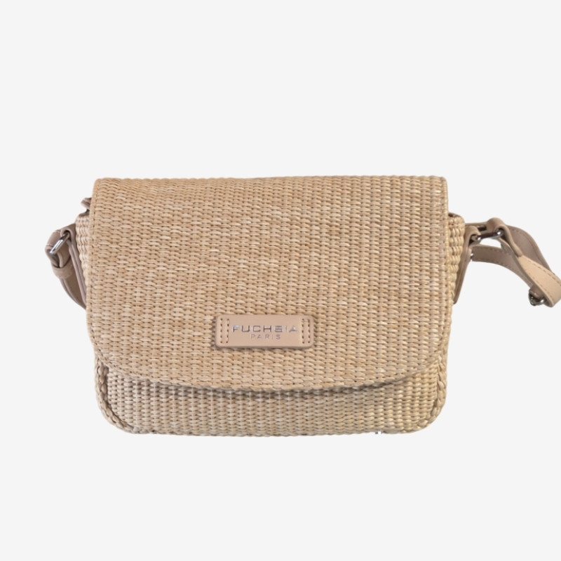 Fuchsia Paris - Sac travers paille synthétique Emilio