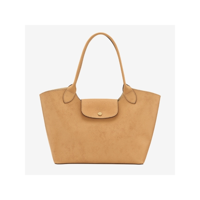 Longchamp - Sac porté épaule Epure L cuir grainé