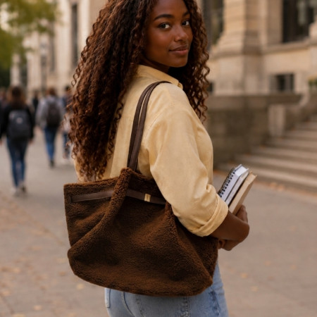 Auren - Grand sac shopping laine synthétique