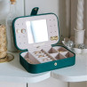 Maison Scarlett - Grande boîte à bijoux de voyage Brigitte vert