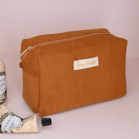 Maison Scarlett - Grande trousse de toilette souple Charlotte Camel