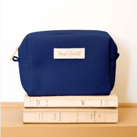 Maison Scarlett - Trousse de toilette souple Charlotte bleu