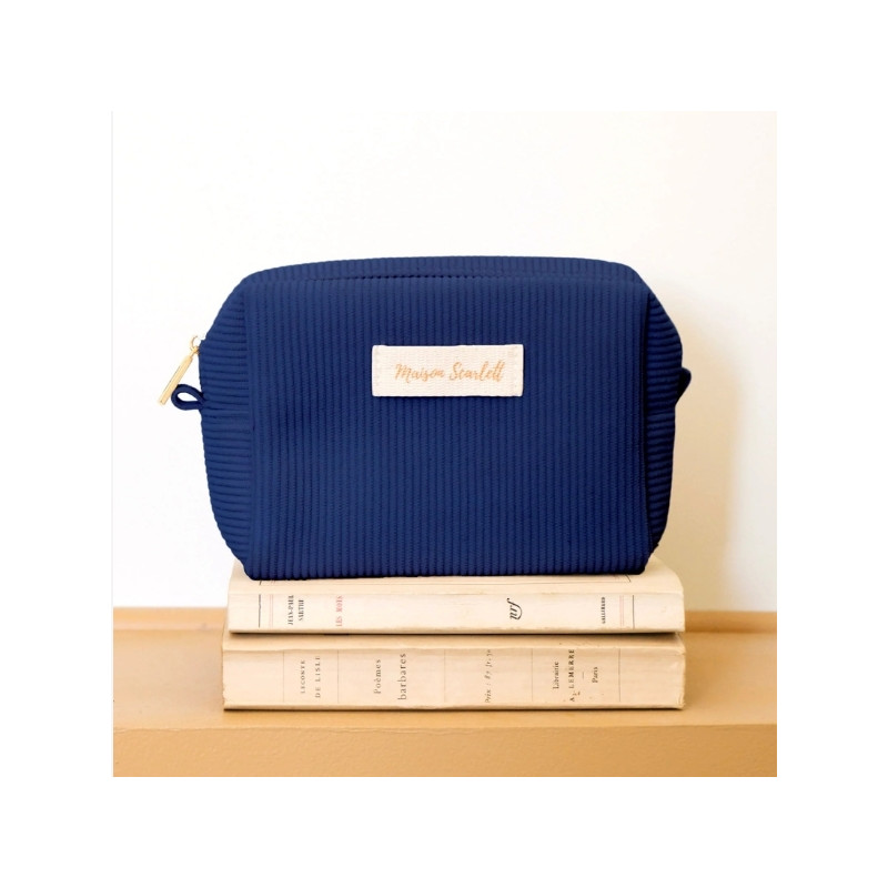 Maison Scarlett - Trousse de toilette souple Charlotte bleu