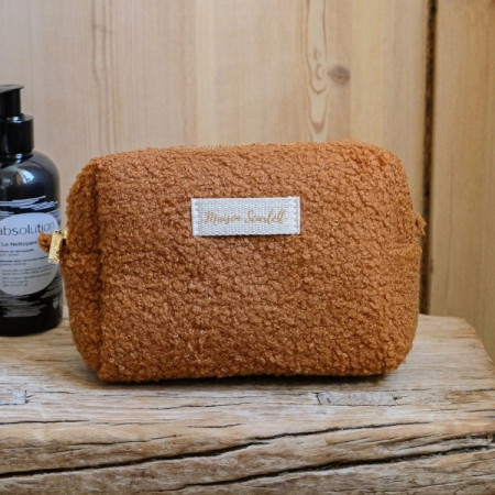 Maison Scarlett - Trousse de toilette souple Charlotte moumoute camel