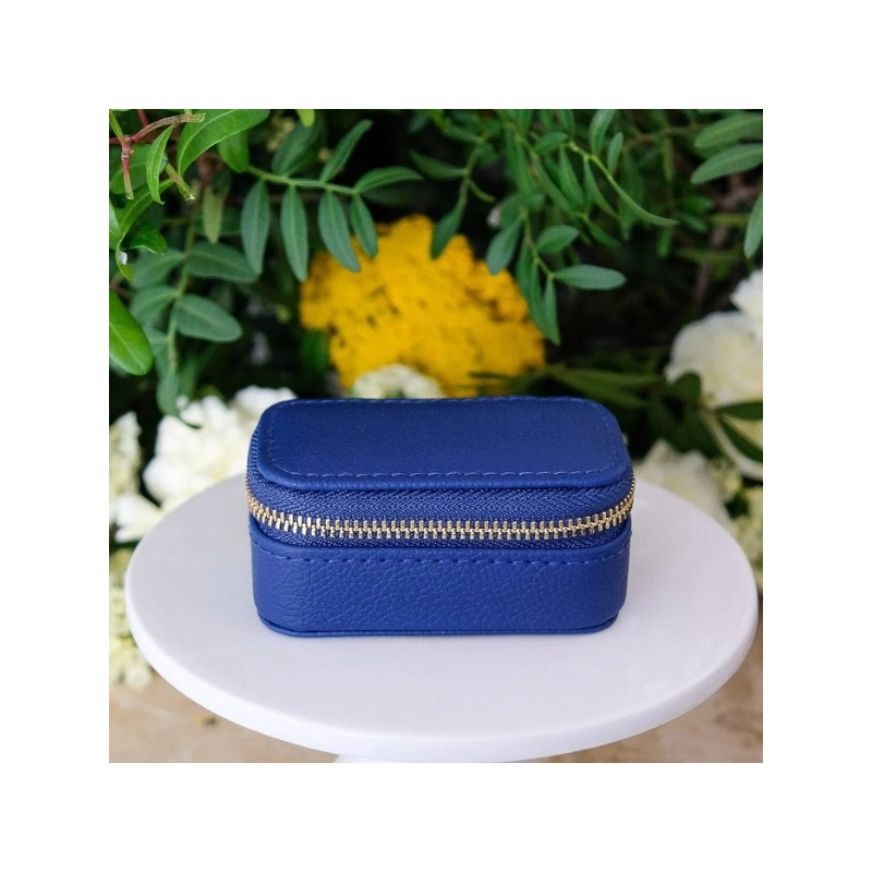 Maison Scarlett - Mini coffret à bijoux de voyage Marie bleu