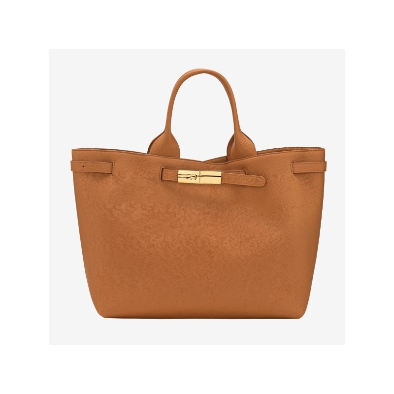 Longchamp - Sac cabas Le Smart L caramel