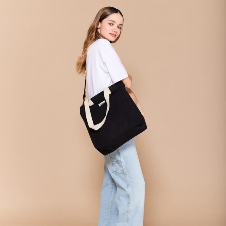 Sac Tote Cabas Vertical Paul Noir - Hindbag
