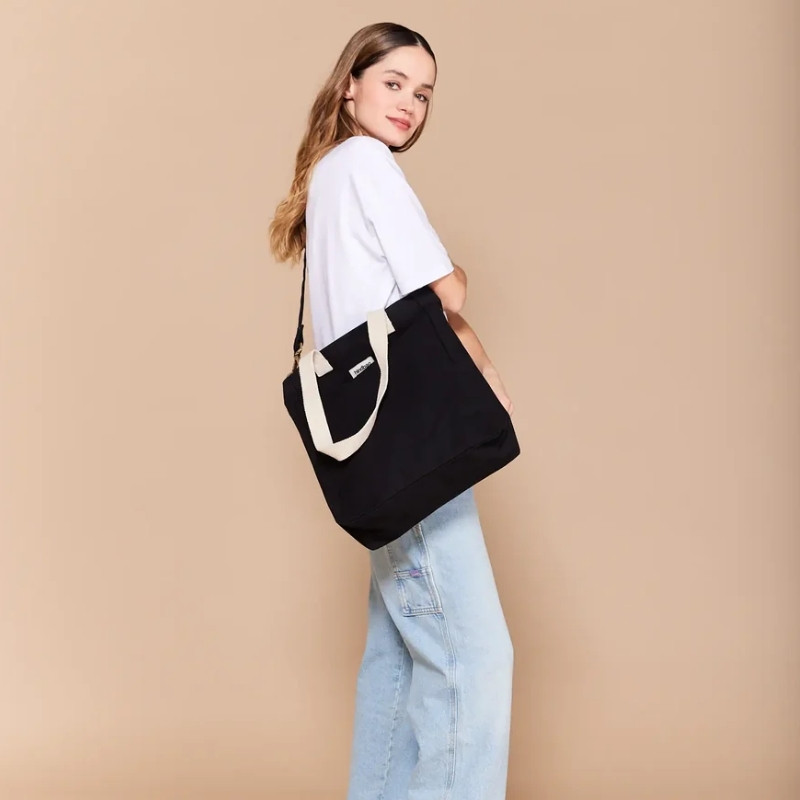 Sac Tote Cabas Vertical Paul Noir - Hindbag
