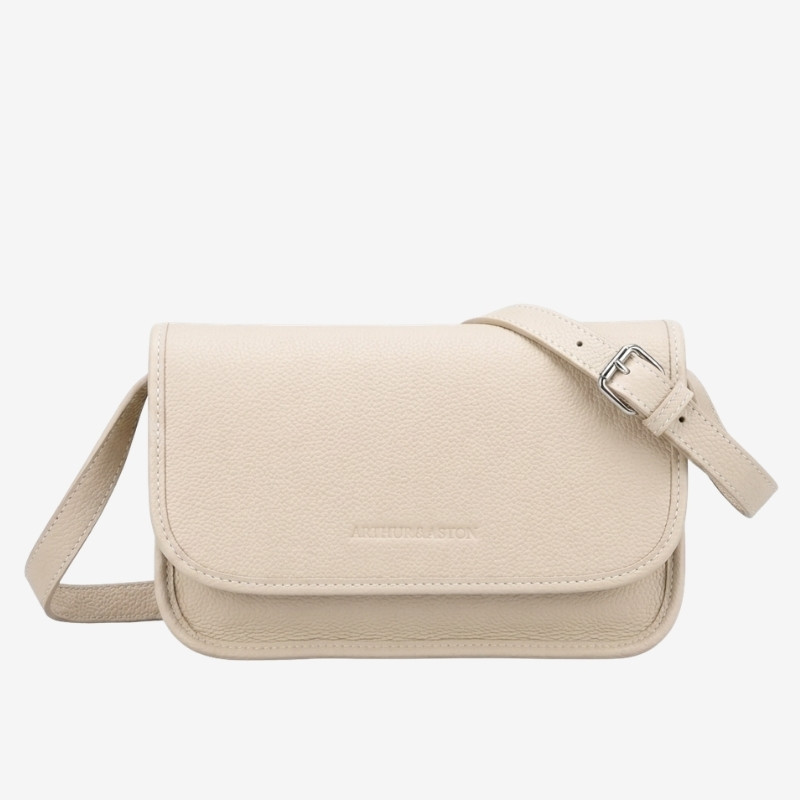 Arthur et Aston – Sac rabat bandouliere Rosalia beige