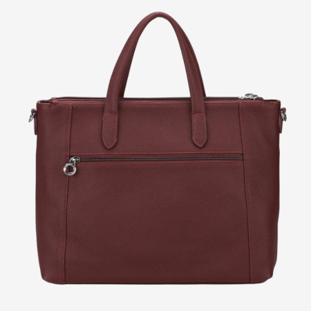 Arthur et Aston – Grand sac porté main Rosalia cuir bordeaux