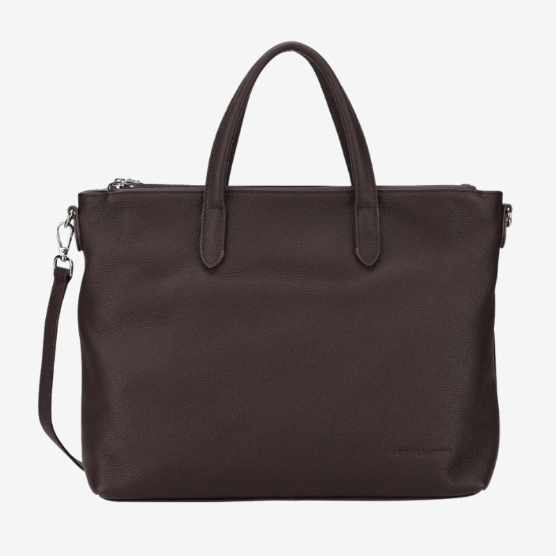 Arthur et Aston – Grand sac porté main Rosalia cuir chocolat