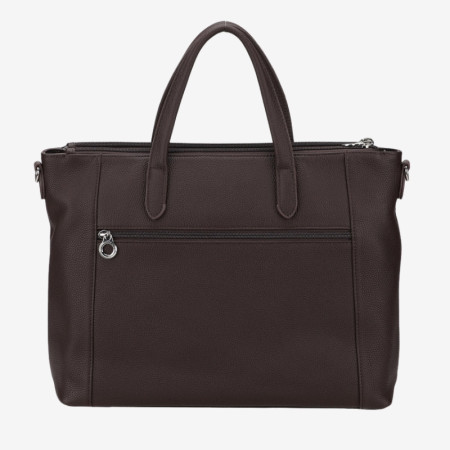Arthur et Aston – Grand sac porté main Rosalia cuir chocolat