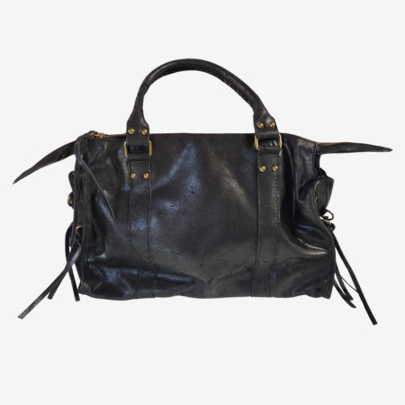 Auren - Sac étudiant effet brossé noir