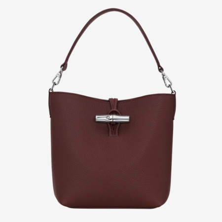Longchamp - Sac seau Le Roseau XS porté épaule bordeaux