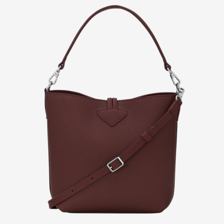 Longchamp - Sac seau Le Roseau XS porté épaule bordeaux