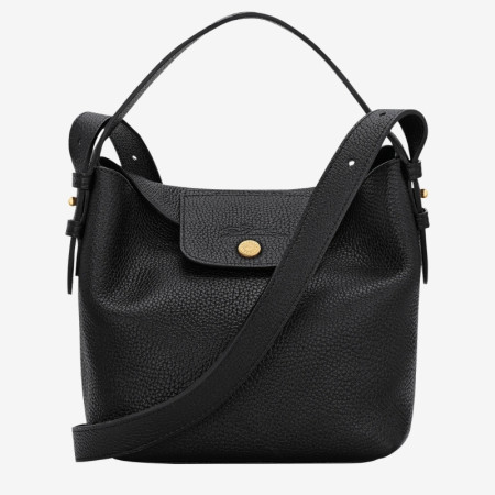 Longchamp Le Cadence | Sac seau en cuir grainé porté main, épaule ou bandoulière