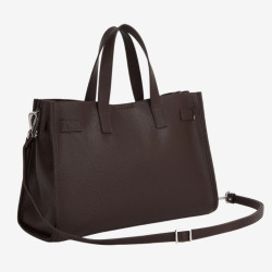 Sac cabas pour femme Tote Land Blanc Marron Chocolat - Mac Douglas