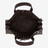Sac cabas pour femme Tote Land Blanc Marron Chocolat - Mac Douglas
