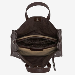 Sac cabas pour femme Tote Land Blanc Marron Chocolat - Mac Douglas