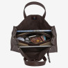 Sac cabas pour femme Tote Land Blanc Marron Chocolat - Mac Douglas