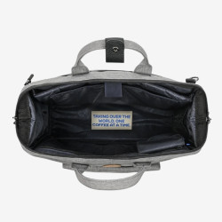Sac ordinateur Messenger Getaria gris - Cabaïa
