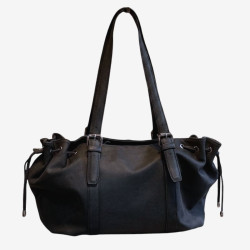 Auren - Sac polochon cuir noir