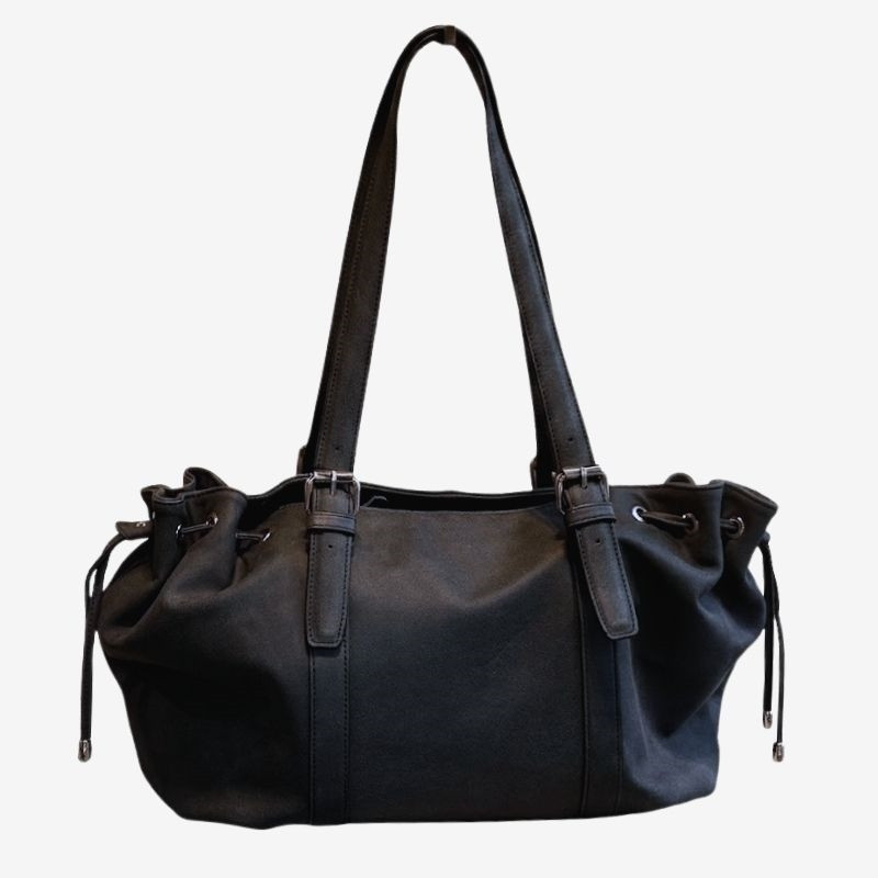Auren - Sac polochon cuir noir