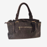 Auren - Sac polochon cuir souple marron
